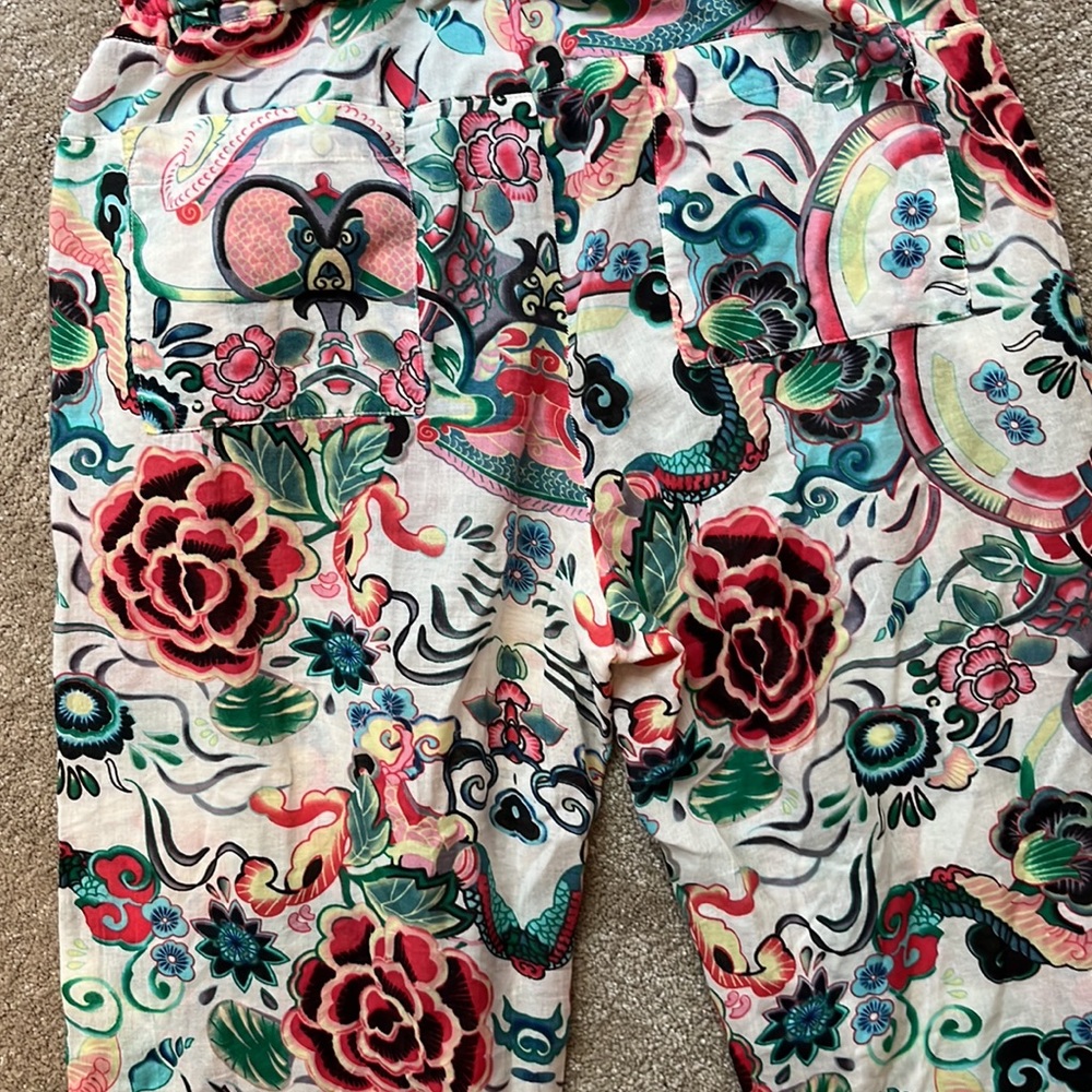 Johnny Was Boho Flowy  Pallazo Pants - Picture 4 of 8